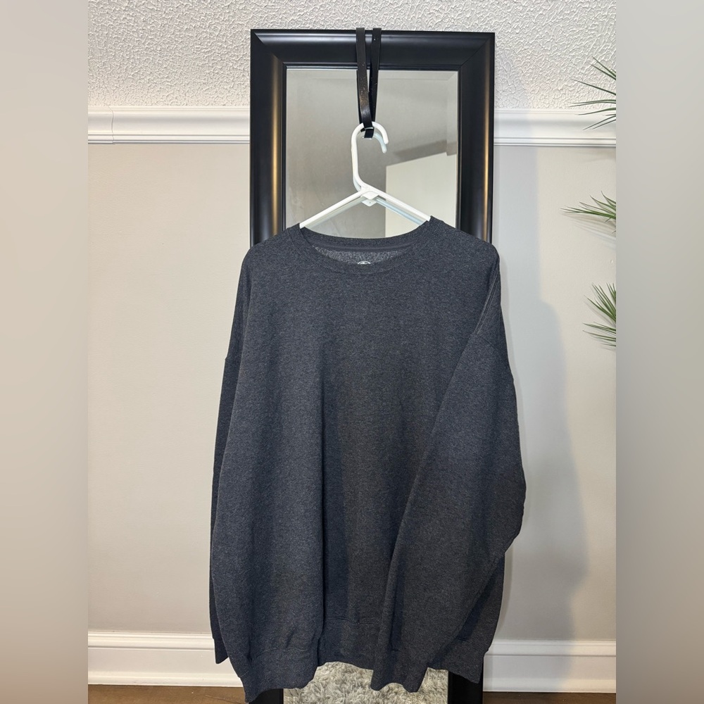 Athletic Works Dark Gray Sweatshirt Plus Size 2X